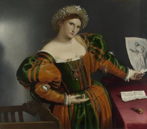 Portrait of a Woman (Lucretia) by Lorenzo Lotto