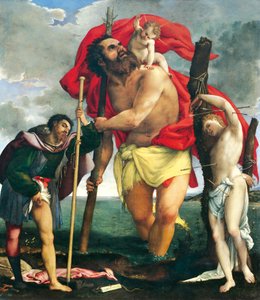 St Christopher Between Saints Rocco and Sebastian by Lorenzo Lotto