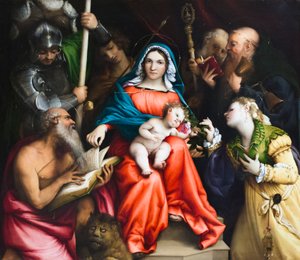 The Mystic Marriage of Saint Catherine of Alexandria by Lorenzo Lotto