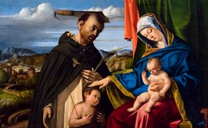 Virgin and Child, Saint John the Baptist as a Child and Saint Peter the Martyr (Pierre de Véronne)