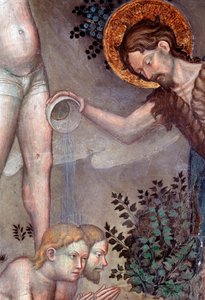 Saint John the Baptist baptizing the crowds in the Jordan River (detail)