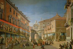 The Arch of Triumph of St. Mary in the Main Street of Madrid by Lorenzo de Quiros