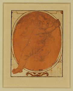 Nude Child Sitting with Right Leg Extended