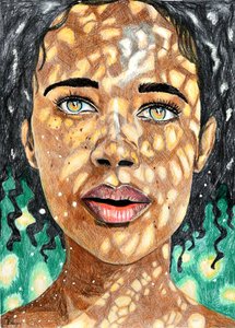 Woman Under Dappled Light by Loretta Van Der Westhuizen
