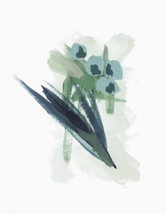 Abstract Blue Blooms