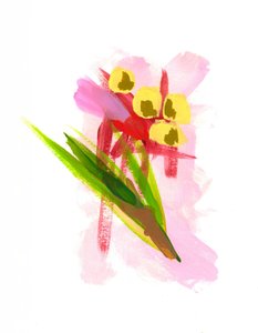 Colorful Abstract Flowers by Lori Ann Folz