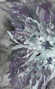 Purple Teal Floral Abstract