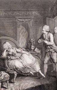 Gentleman Declaring His Love to a Lady Languishing on a Shepherdess - in 