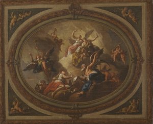 Sketch for an Oval Ceiling