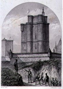 The Keep of Vincennes, Engraved by Schroeder by Louis (after) Marckl