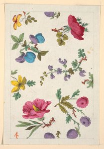 Floral Design for Printed Textile by Louis Albert DuBois