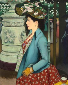 An Elegant Woman at the Élysée Montmartre, 1888 by Louis Anquetin