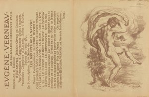 Dancing Nude and Advertisement for Eugène Verneau