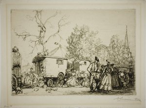 At the Saint-Jean-de-Monts Fair by Louis Auguste Lepère