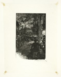 Boulevard Montmartre, Evening, plate fifteen from Along the Seine and the Boulevards by Louis Auguste Lepère