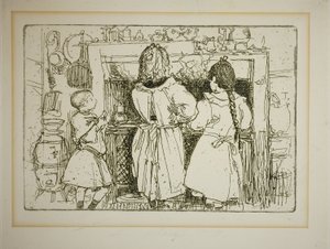 Breakfast Preparations by Louis Auguste Lepère