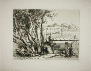 Poissy by Louis Auguste Lepère