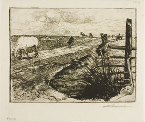 Road in the Marais, Vendée by Louis Auguste Lepère