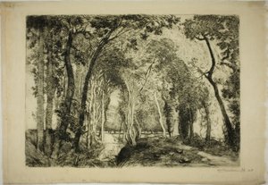 Underwood, at the Rigonette by Louis Auguste Lepère