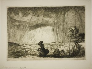 Storm on the Dune by Louis Auguste Lepère