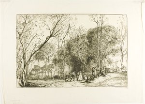 Summer of Saint-Martin: The Passing Wedding by Louis Auguste Lepère
