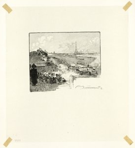 The Dawn, plate fourteen from Along the Seine and the Boulevards by Louis Auguste Lepère