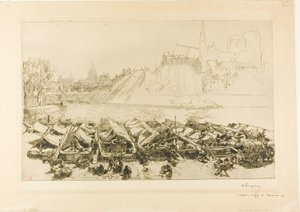 The Large Apple Market by Louis Auguste Lepère