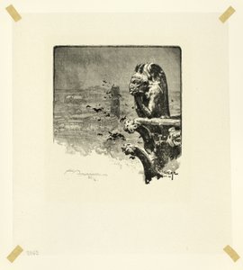 The Vampire of Notre-Dame, plate nine from Along the Seine and the Boulevards