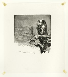 The Vampire of Notre-Dame, plate nine from Le Long de la Seine et des Boulevards