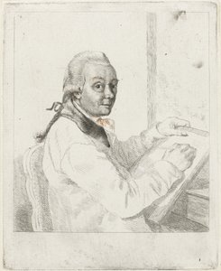 Portrait of the Artist Johannes Janson, Drawing by Louis Bernard Coclers