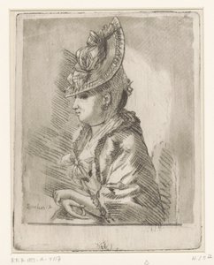 Portrait of a Young Lady with Hat in Profile to the Left