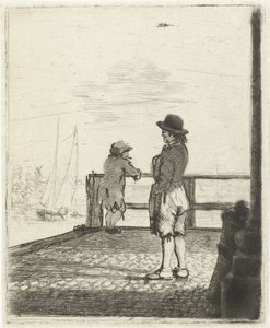 Two Sailors Waiting in the Harbor