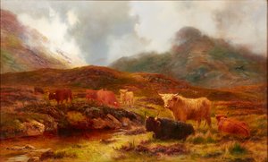 Moorland at Clachaig, Glencoe by Louis Bosworth Hurt