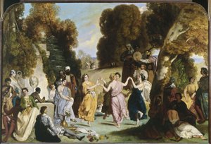 Dance of the Muses, between 1846 and 1851 by Louis Boulanger