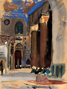 Interior of the Sultan Kalaoun Mosque, Cairo, Egypt, 1928 by Louis Cabanes