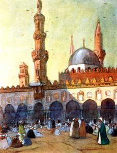 The Mosque of Al-Azhar, Cairo, Egypt, 1928 by Louis Cabanes