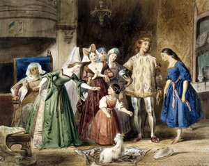 Esmeralda at Madame de Gondelaurier, The Hunchback of Notre-Dame by Victor Hugo by Louis Candide Boulanger