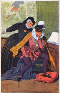 Catherine de Medicis and her son Charles IX by Louis Charles Bombled