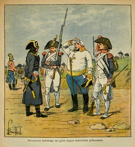 Bonaparte Interrogates an Austrian Prisoner Officer During the Italian Campaign by Louis Charles Bombled
