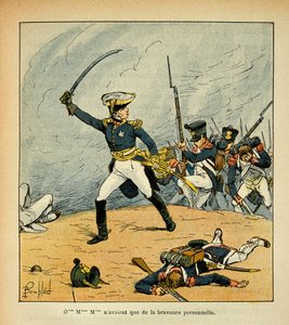 A General Charge at the Head of His Troops by Louis Charles Bombled
