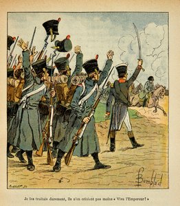 The Troops Acclaim Emperor Napoleon by Louis Charles Bombled