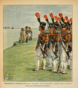 The Great Army in Boulogne, The Emperor Napoleon contemplates the England he wants to invade by Louis Charles Bombled