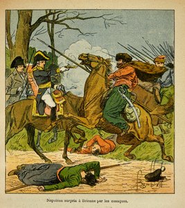 Napoleon surprised in Brienne by Cossacks by Louis Charles Bombled