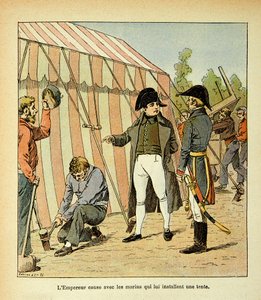 The Emperor Napoleon Talking with the Sailors Who Set Up a Tent for Him by Louis Charles Bombled