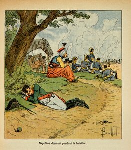 The Emperor Napoleon Sleeping During the Battle by Louis Charles Bombled