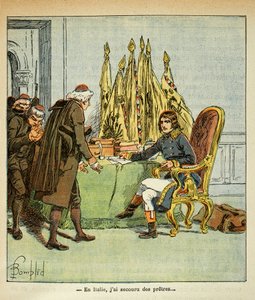 Illustration by Louis Bombled from the book The Memorial of Saint Helene by Count Emmanuel de Las Cases: During the Italian campaign, Bonaparte rescues priests, Private Collection by Louis Charles Bombled