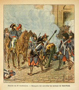 Day of the 13th of Friday, Bonaparte makes the sections of Saint Roch shoot with a cannon by Louis Charles Bombled