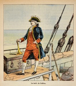 Portrait of Pierre Andre de Suffren, known as the Bailiff of Suffren, Vice Admiral by Louis Charles Bombled