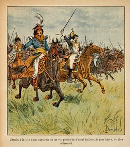 Joachim Murat Leading His Cavalry by Louis Charles Bombled