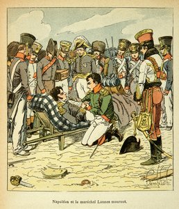 Death of Marshal Jean Lannes, The Emperor Napoleon at His Side by Louis Charles Bombled
